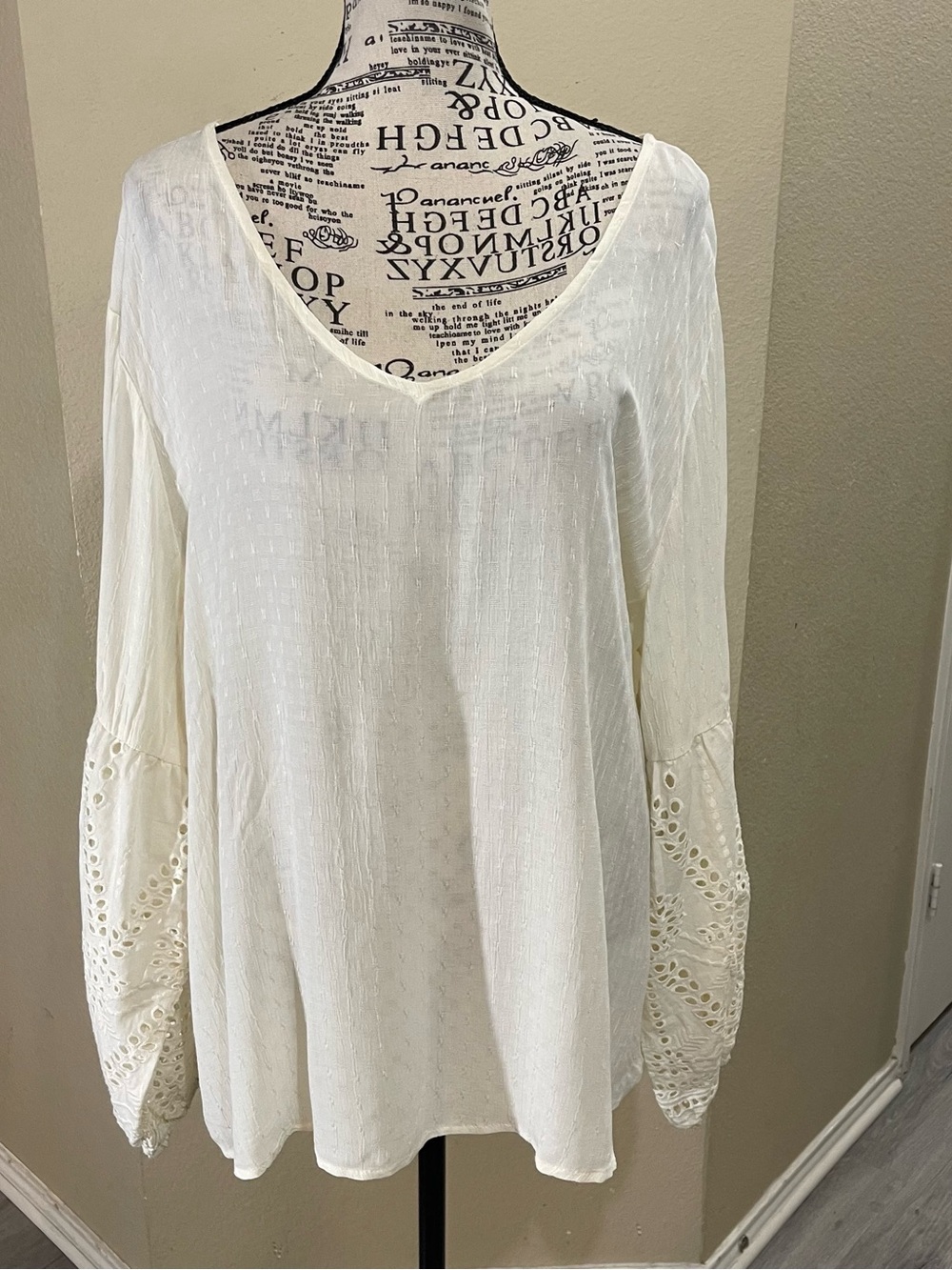 Maurices Ivory Textured Knit Top